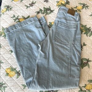 American Eagle Dreamy Drape Super High Rise Baggy Wide Leg jeans, size 0